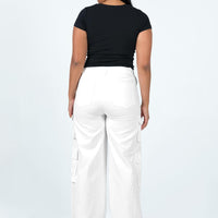 Alexis Cargo Pants White