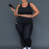 Achieve Activewear Leggings Black Curve