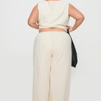 Telling Lies Pants White / Green Curve