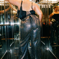 Nemara Pants Black / Silver Curve