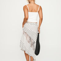 Rennar Maxi Skirt White / Polka Dot Petite