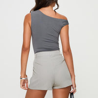 Seize The Day Shorts Charcoal Pinstripe