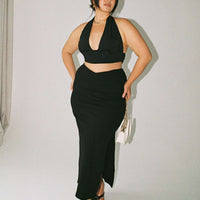 Abigail Midi Skirt Black Curve
