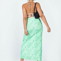 Caspian Midi Skirt Green