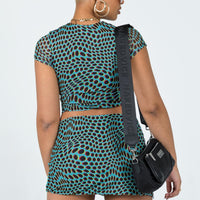 Bold Move Mini Skirt Blue Multi