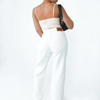 Arlington Straight Leg Denim Jeans White