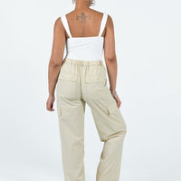 Pegley Nylon Cargo Pants Beige