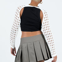 Gavin Pleated Mini Skirt Grey