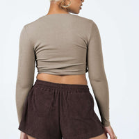 Beach House Shorts Cord Brown