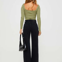 Maple Flare Jeans Washed Black