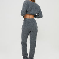 Abrams Rib Knit Pants Charcoal Marle