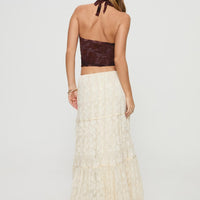 Oh Plisse Maxi Skirt Cream