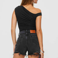 Laurena Denim Shorts Black