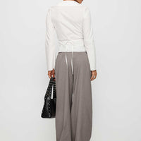 Just Have Fun Wide Leg Pant Grey Petite