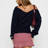 Growing Up Frill Detail Mini Skirt Red Check