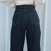 Boorala Wide Leg Jeans Dark Wash Denim