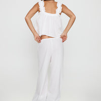 Santabelle Frill Pants White