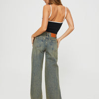 Tap In Mid Rise Jeans Tea Wash