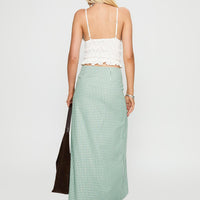 Macadamia Maxi Skirt Green / White