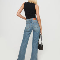 Farleigh High Rise Flared Jeans Blue