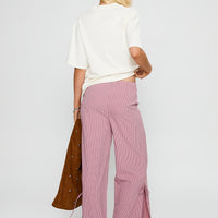 Jinxie Tie Side Pants Pink Gingham
