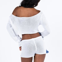 Jora Knit Shorts White