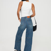 Frenta Moto High Waisted Jean Rebel Blue