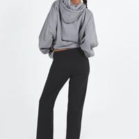 Arya Straight Leg Track Pants Black