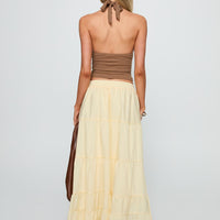 Garden Party Maxi Skirt Lemon