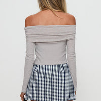 Gulliver Tie Side Mini Skort Navy Gingham