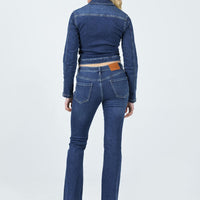 Samner Low Rise Bootcut Jeans Dark Blue