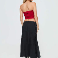 Perky Maxi Skirt Black