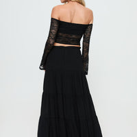 Mya Maxi Skirt Black