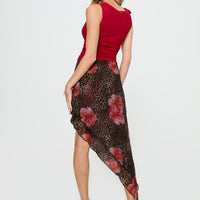 Canaan Asymmetrical Midi Skirt Multi