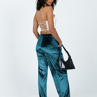 Lagoona Velvet Pants Blue