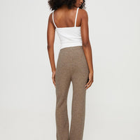 Yang Wide Leg Knit Pants Brown