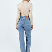 Thorne High Rise Straight Leg Jeans Denim