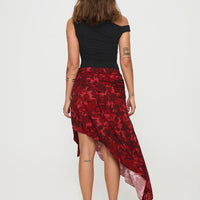 Kokoro Midi Skirt Pink Floral