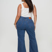 Lucille High Rise Flared Jeans Mid Wash Curve