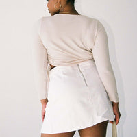 Madison Mini Skirt White Curve