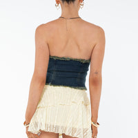 Nethia Lace Mini Skirt Cream