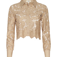 Seychelle Cropped Eyelet Blouse