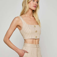 Maylin Pinstriped Bralette Top