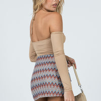 Louisa Chevron Mini Skirt Multi