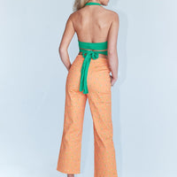Ivy Floral Straight Leg Jeans Orange