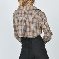 Everly Pinstripe Skort Black