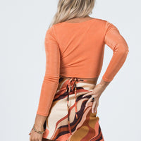 Desert Storm Mini Skirt Orange