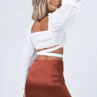 Leila Mini Skirt Brown