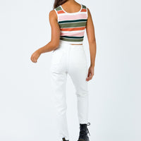 Zaiden Straight Leg Jeans White Denim