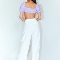Ayla Linen Pants White Tall